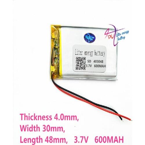 Best battery brand 403048 3.7V 600mah 403050 Lithium polymer Battery with Protection Board For Bluetooth GSP Digital Products