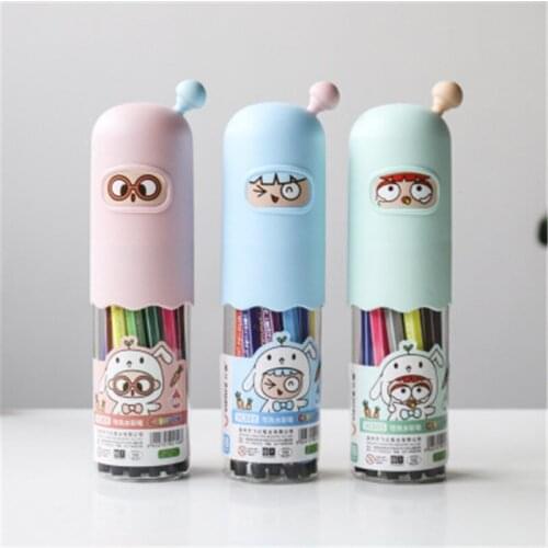 Watercolor pen student art marker pens drawing highlighter brush pen school Stationery supplies writing painting brush barrel