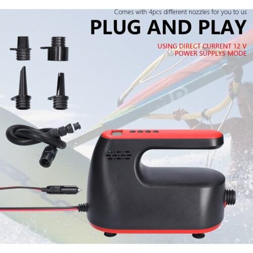 Max 20PSI Inflatable Electric Air Pump High Speed Dual Stage For Outdoor Paddle Board Airbed Paddleboard Inflatable Parts