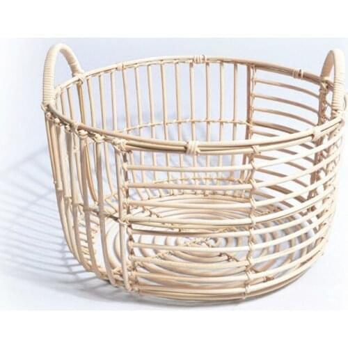 Nordic hand wicker woven home laundry basket modern simple storage box for toys clothes multi-functional decoration organizer