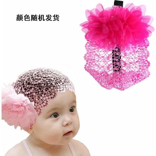 New Newborn Baby Kid Girl Elastic Flower Headband Hairband Hair Accessories C1FE