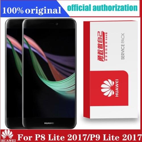 Original 5.2'' Display with Frame for Huawei P8 Lite 2017 LCD Touch Screen Digitizer Assembly P9 Lite 2017 PRA-LA1 PRA-LX1