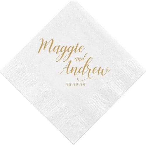 Personalized Wedding Napkins and Cup Package - Buy Together and Save - Custom Bar Napkins and Cups Combo Package baby shower