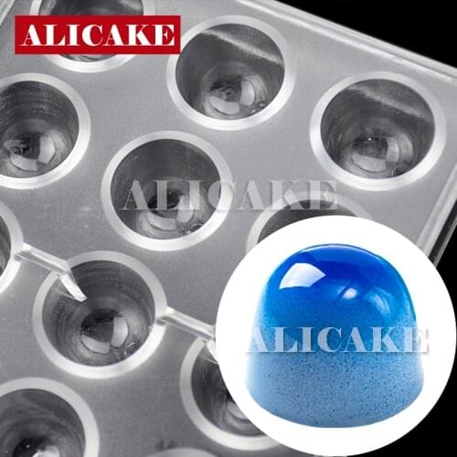 Polycarbonate Chocolate Mould Tray Thick Food Grade Form for Chocolate Cake Sphere Mould Baking Pastry Bakery Tools