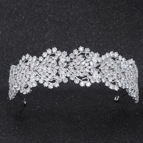 2019 New Crystal Cubic Zirconia Bridal Wedding Soft Heart Headband Hairband Tiara Hair Jewelry Accessories Hairpieces CHA10026