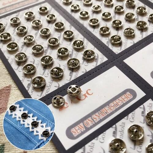 10/24pcs/Sheet Mini Button Buckle DIY Doll Clothes 5mm Metal Buckle Invisible Snap for 1/6 Doll Clothing Sewing Home Accessories