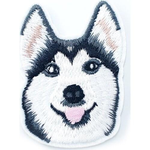 Dog Size:4.5x6.0cm DIY Patches Cloth Patch Embroidered Cute Badges Hippie Iron On Cartoon Patches For Clothes Sticker
