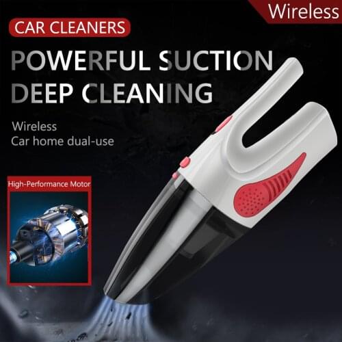 Handheld Car Vacuum Cleaner Wet Dry Dual Use Vacuum Cleaner for Car Home White for Outdoor Personal Car Ornaments