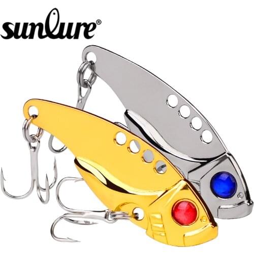 Sunlure 1pcs New Design Fishing Tackle 3 color Spoon Lure Gold/Black/Silvery Metal Fishing Lure 10g-11g/5-5.5cm Fishing Baits