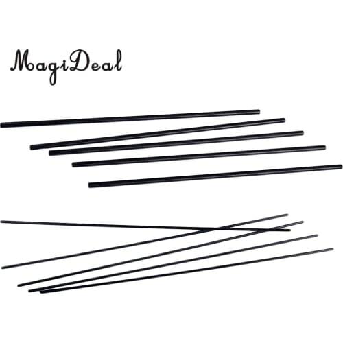 5Pcs/Pack Black Carbon Fiber Tube Rods Glossy Surface Sand Table Making Accessory for RC Airplane Lights Rack Sports Equipment