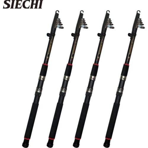 SIECHI Brand High Quality Telescopic Fishing Rod 1.8M -3.6M fishing pole FRP Carbon Fiber Carp Fishing Rod feeder Hard