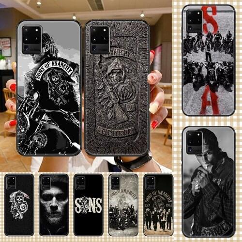 TV Sons of Anarchy Phone case For Samsung Galaxy Note 4 8 9 10 20 S8 S9 S10 S10E S20 Plus UITRA Ultra black silicone back tpu
