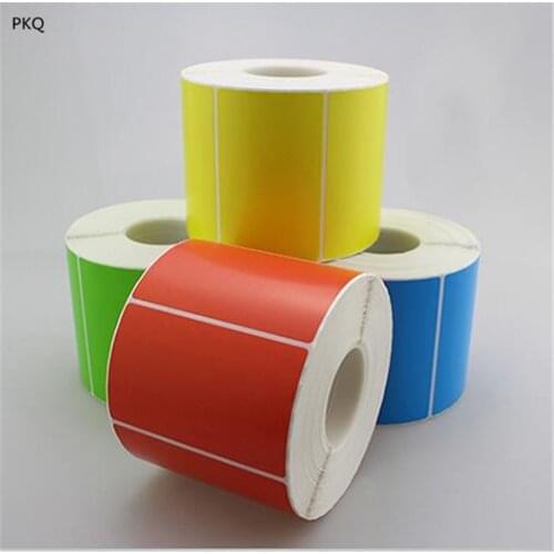 Waterproof oil proof Thermal Sticker Label in roll Yellow/Red/Blue/Green Colorful Thermal Labels for Shipping