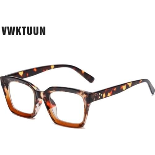VWKTUUN Vintage Square Eyeglasses Frames for Women Men Anti Blue Light Glasses Frame Optical Spectacle Eyeglass Computer Eyewear