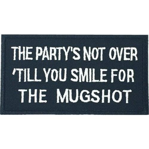 Embroidery Letters Patch Sew Iron On Patches Slogan Simle Mugshot Embroidered Badges For Bag Jeans Hat T Shirt DIY Appliques