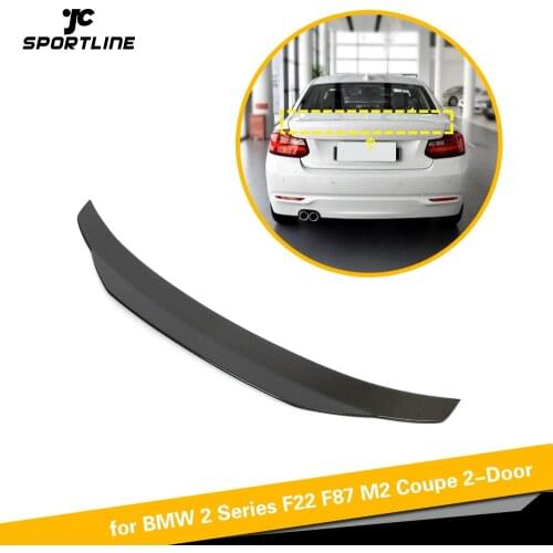 Carbon Fiber Rear Trunk Spoiler Boot Lip Wing For BMW F22 F87 M2 Competition 2014 - 2019