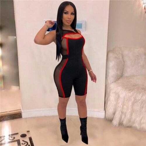 Fitness Women Sport Suit Jumpsuit 2020 Sexy Sleeveless Tracksuit Yoga Set Hollow Breathable Gym Running Sportswear Workout Sport
