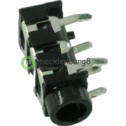 10Pcs 3.5mm 5Pin Stereo Headphone Audio Jack Earphone Socket