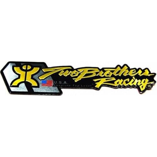 2PC Two Brother Aluminium Heat Resistant Motorcycle Exhaust Pipe Racing Sticker Exquisite And Durable Understated Luxury