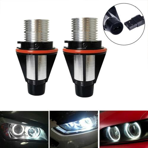 2x For BMW E39 E60 X5 LED Angel Eye Halo Ring Marker Side Light LED Bulb