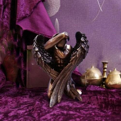 3D Fallen Angel Sculpture Desktop Decoration Angels Trapped In Hell Statue Resin Craft Figurines Ornament Decoration For Home