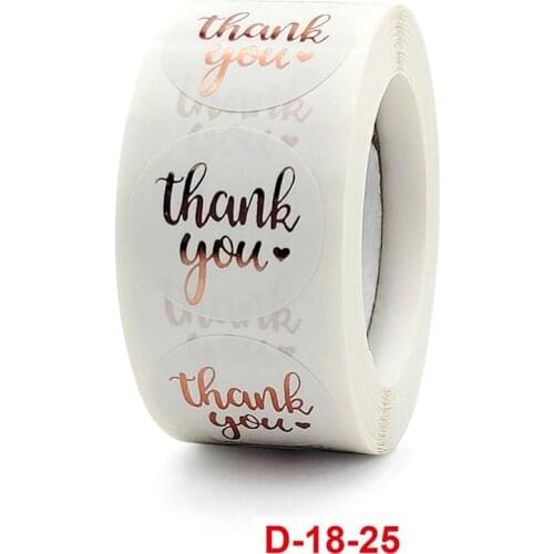 500Pc/Roll Round Shape Cards Decoration White Thank you Sticker for Candy Gift Box DIY Hand Account Multi Purpose Reward Sticker