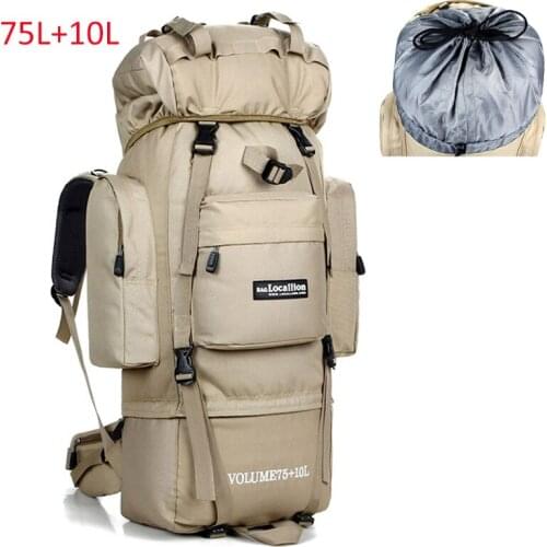 85L Large Capacity Womens Outdoor Mountaineering Bag Hiking Bag Mens Sports Backpack Camping Tent Bag 2021