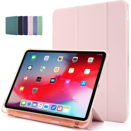 For Apple iPad Pro 11 2020 2018 1st 2nd Gen Case with Pencil Holder Tri-Folding Smart Folio Back Cover for iPad Pro2020 11 Case