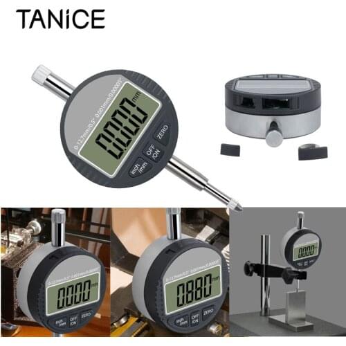 TANiCE DTI Digital Dial Indicator 0.001/0.00005'' Dial Test Indicators Digital Probe Indicator Dial Test Gauge Range 0-12.7mm