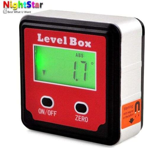 Digital Inclinometer Spirit Level Box Protractor Angle Finder Gauge Meter Bevel With Magnet Base