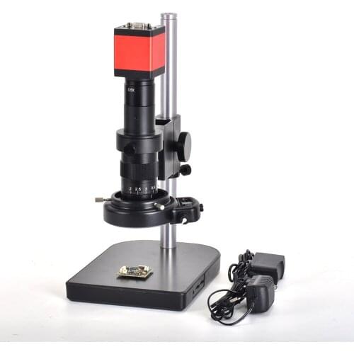 13MP HDMI 1/3inch CMOS HD VGA Digital Industry Video Inspection Microscope Camera Set+180X C-mount Lens+56 LED Light+table stand