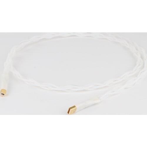 YTER 6N Pure silver decoder hifi fever USB (A - B) line DAC data cable audio usb hifi cable audio video extend cable