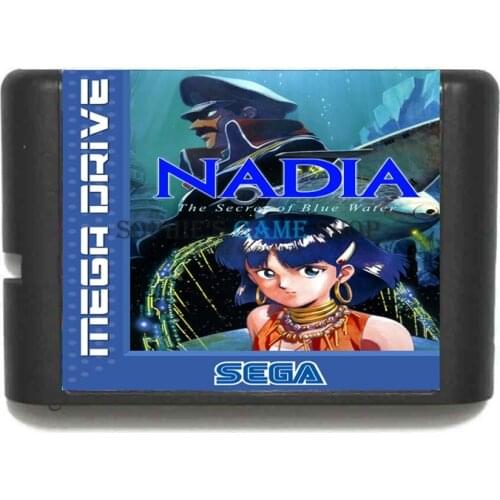Nadia Game Cartridge Newest 16 bit Game Card For Sega Mega Drive / Genesis System
