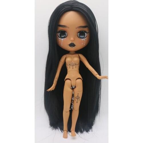 Customization doll DIY blyth doll For Girls Black skin 20202