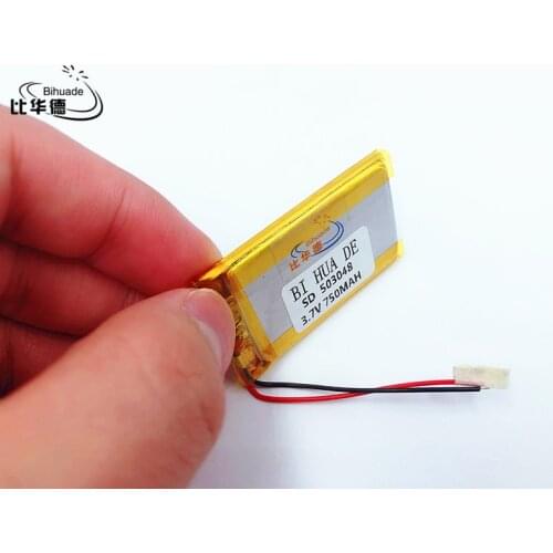 Li-Po 3.7V,750mAH,[503048] polymer lithium ion / Li-ion battery for GPS,mp3,mp4,cell phone,speaker,DVR RECORDER