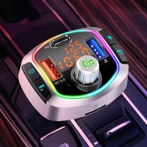 MAYITR 1pc Universal Wireless Car USB Charger FM Transmitter Portable bluetooth 5.0 Handsfree MP3 Player