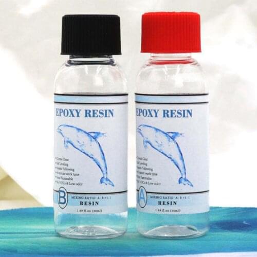 Epoxy Resin Kit Crystal Clear Hardener Kit Easy Mix DIY Supplies For Art Casting Resin Jewelry Projects A1