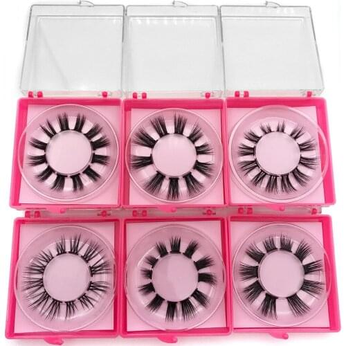 NEW 3d Mink Lashes sectional type Bulk Faux with Custom Box Natural Mink Lashes Pack Short Wholesales Natural False Eyelashes
