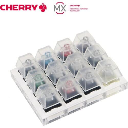 New For 12 Cherry MX Switches Keyboard Tester Kit Clear Keycaps Sampler PCB Mechanical Keyboard Translucent Keycaps Testing Tool