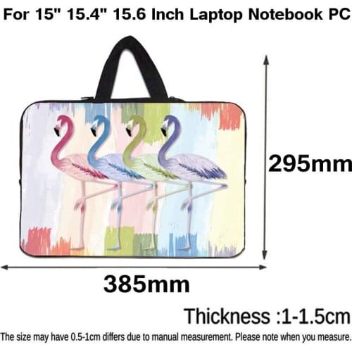 For Xiaomi Huawei D15 2020 New Arrival Pretty Flamingo Laptop Bag 15.6" Funda Sleeve Handbag 15.4" 15 Women Prints Notebook Case