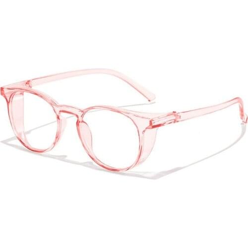 Covered Myopia Frame Anti-pollen Glasses Anti-fog Round Transparent Safety Anti Blue Rays Computer Glasses