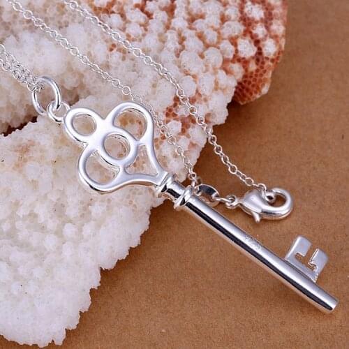 P064_2 Hot Selling Silver Color Jewelry Wholesale Factory Price Silver 925 Fashion Jewelry Pendant Four Round Keys /apgajgna