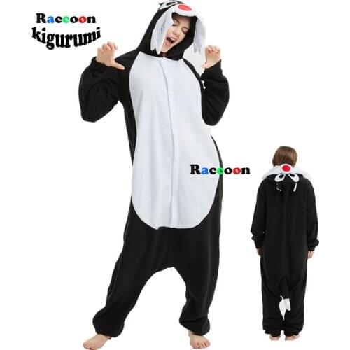 Black Wolf Kigurumi Anime Onesie Pajamas Fleece Cartoon Jumpsuit Funny Sleepwear Women Girl Cosplay Costume One-Piece Pyjamas