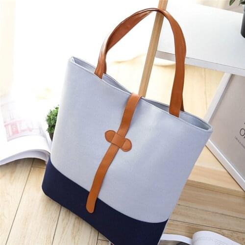 Casual Fashionable Canvas Handbags For Women Simple Large-capacity Womens Shopping Bags High Quality Shoulder Bag