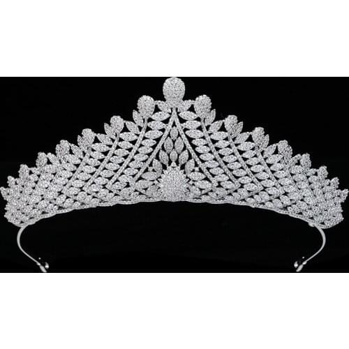 Tiaras And Crown HADIYANA Trendy Gorgeous Girl Party Got Engaged Bride Wedding Headband Hair Jewelry HG0052 Corona Princesa
