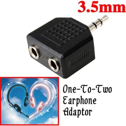 1Pc Audio Earphone Headphone Splitter Adapter 3.5mm to 2 Earbuds Stereo Headset GDeals