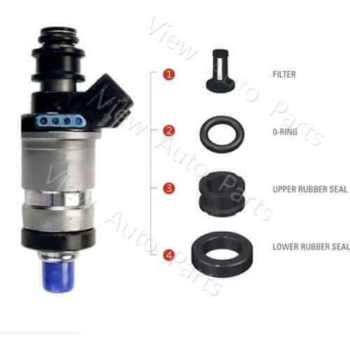 Free Shipping 100 Set for Honda Civic 96-00 Fuel Injector Repair Kits Micro Filter Rubber Seal Orings D16Y5 Keihin VD-RK-0027