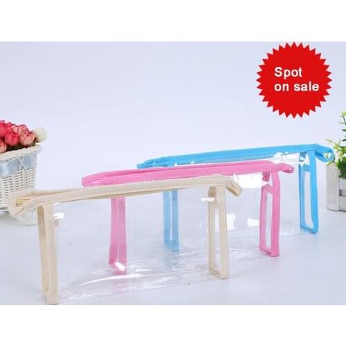 FUDEAM PU Office Travel Storage Bag Toiletry Organize Waterproof PVC Cosmetic Bag Portable Transparent MakeUp Bag Female Wash