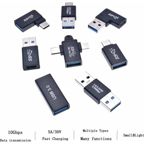USB Type C Male To Female USB-A to USB-C OTG Connector Adapter USB 3.0 to USB C Cable Mini Converter for Laptop Tablet Phone