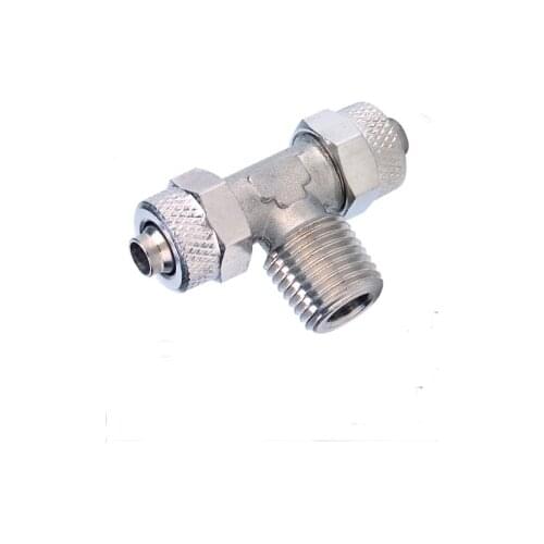Tube 8mm-1/2 BSP thread Male Tee pneumatic brass Rapid Fittings For Plastic Tube tube RPTN8-04